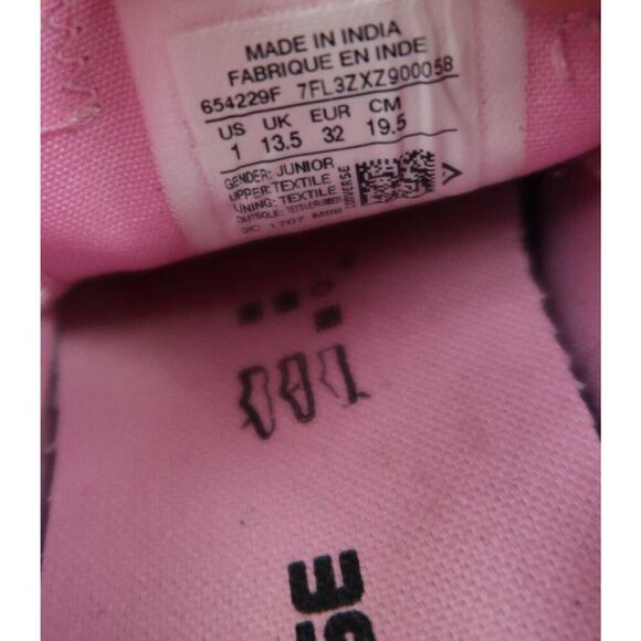 Converse Shoes Kids 1 Sneakers Double Tongue Chuck Taylor All Star Pink Gray Low - Picture 14 of 14